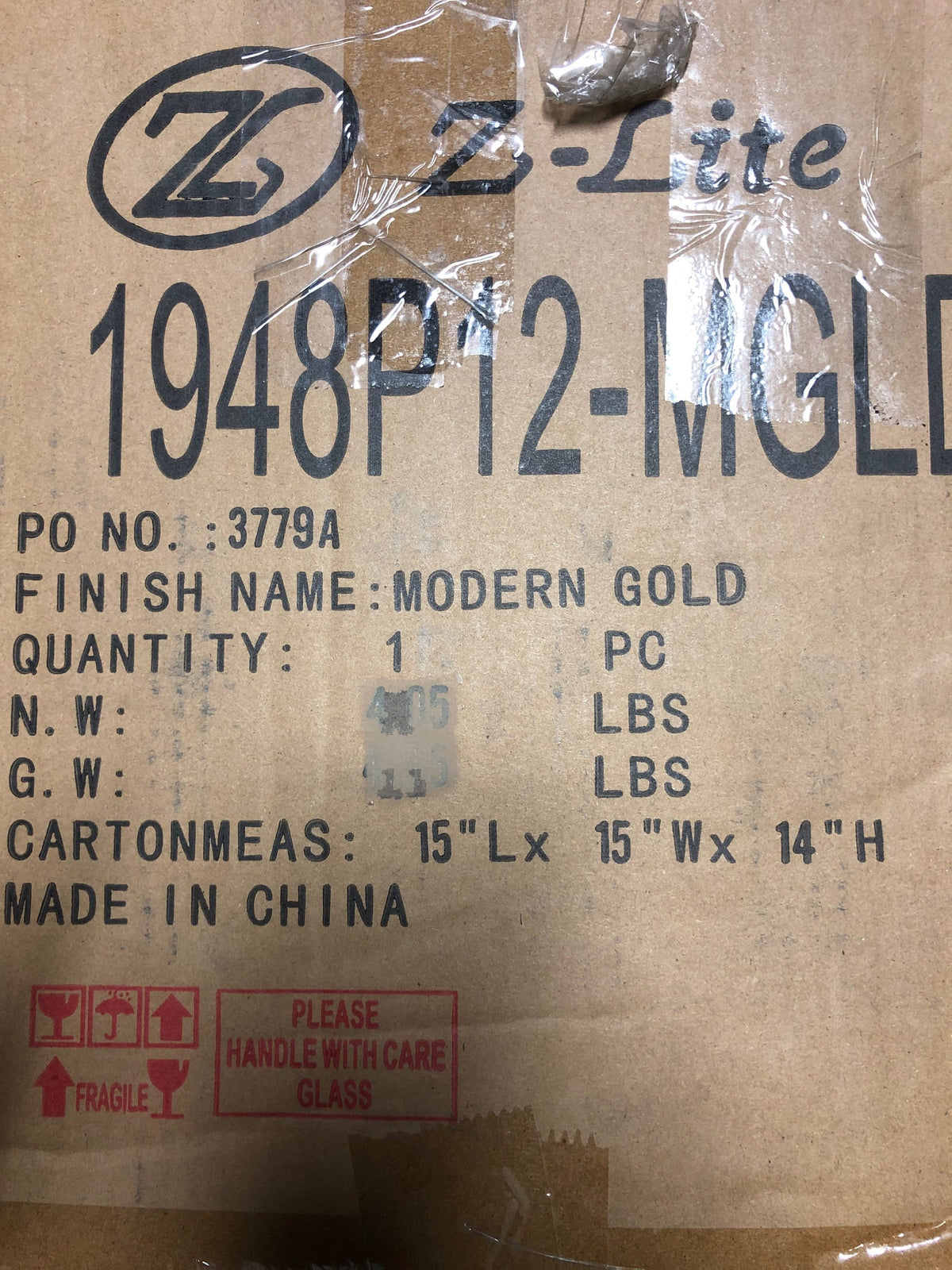 Z-Lite 1948P12-MGLD Harden - 3 Light Pendant in Modern Style-11.75 Inches Tall and 12 Inches Wide, Finish Color: Modern Gold