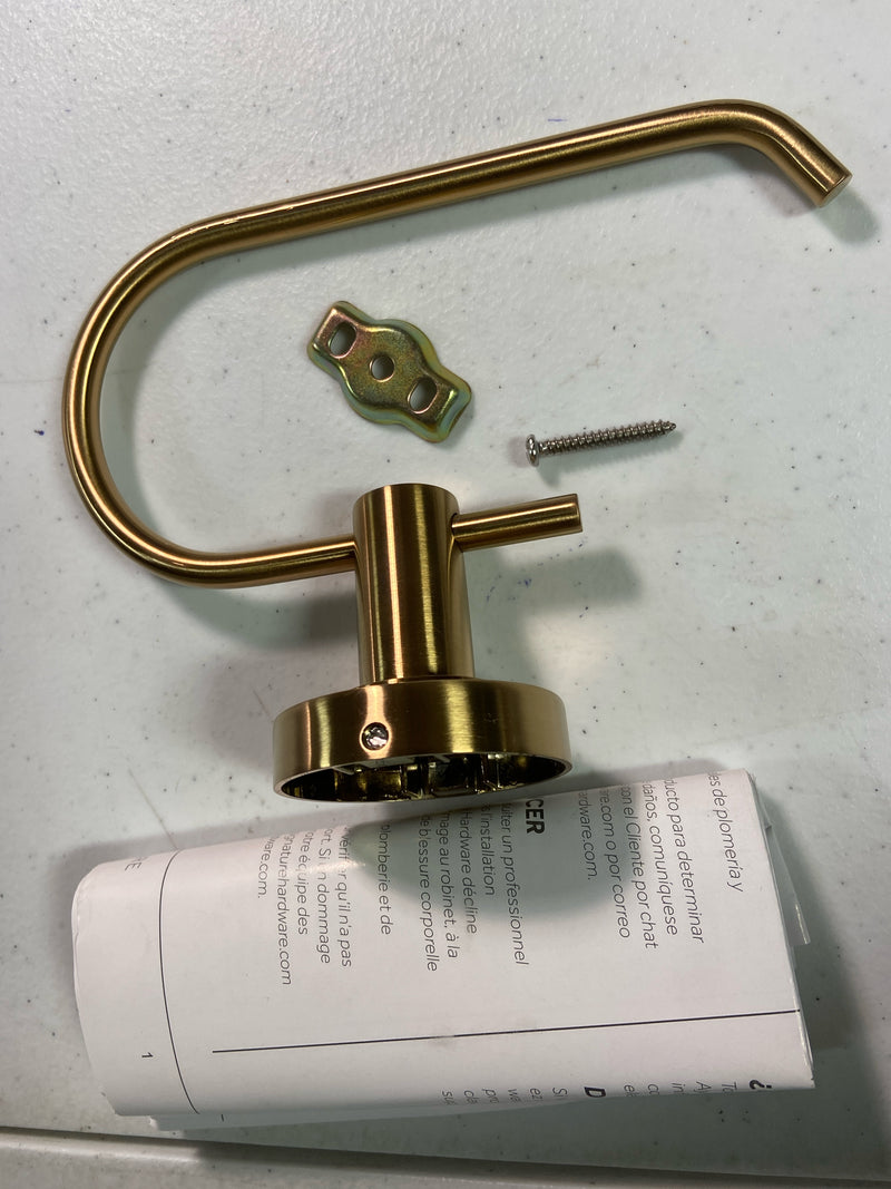 Signature Hardware 483958 Lexia Wall Mounted Euro Toilet Paper Holder - Brushed Gold