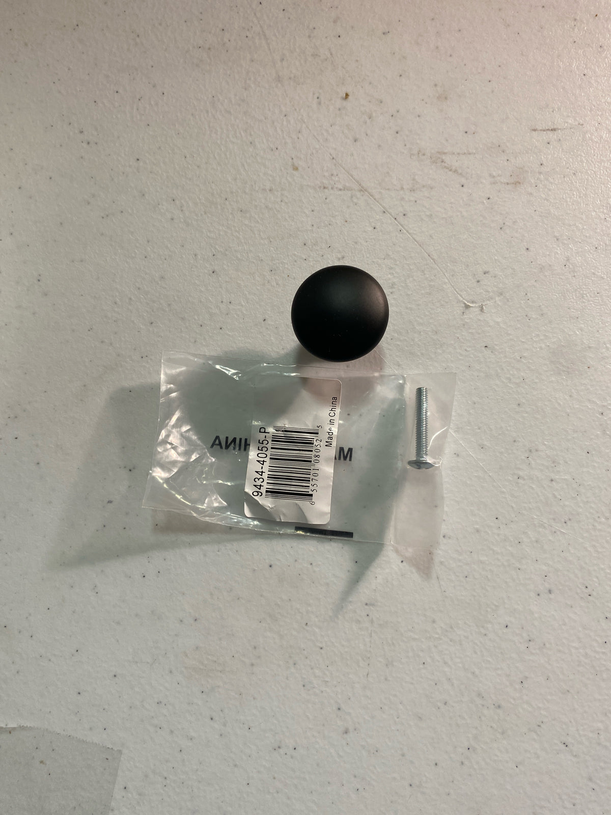 Berenson 9434-4055-P Advantage 1-1/4 Inch Mushroom Cabinet Knob - Black