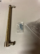 Signature Hardware 954060-O-10116 Lazzara 10-1/16 Inch Center to Center Hammered Bar Cabinet Pull - Golden Champagne/Satin Nickel