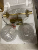 Elegant Lighting LD2357BR Neri 2 Light 6" Wide Vanity Light - Brass / Clear