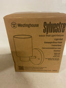 Westinghouse 6126400 Sylvestre 8" Tall Bathroom Sconce with Frosted Glass Shade - Champagne Brass - Champagne Brass