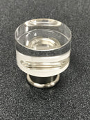 Hickory Hardware P3709-CASN-10B Midway Pack of (10) 1-1/4" Chic Acrylic Clear Round Button Cabinet Knobs / Drawer Knobs - Crysacrylic / Satin Nickel