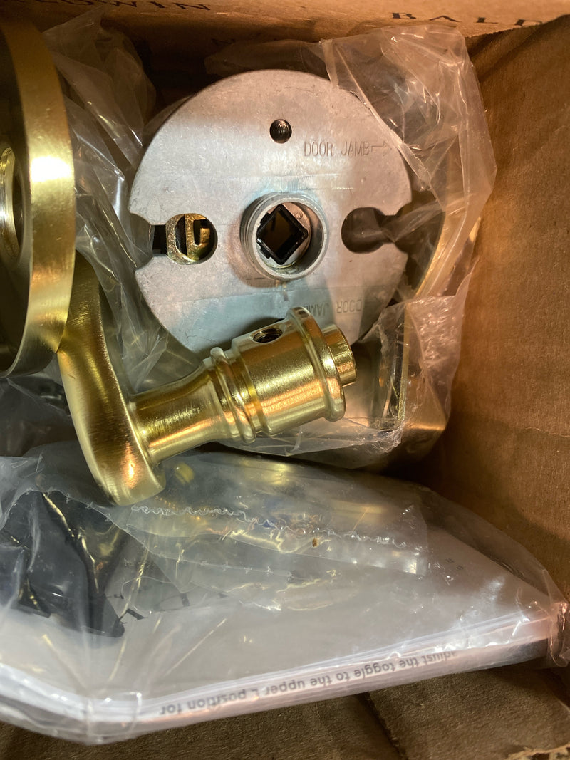 Baldwin 5455V044PASS 5455V.Pass 5455V Passage Door Lever Set with 5048 Rose from The Estate Collection