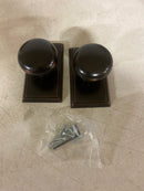 Emtek 8521PUS10B Providence Non-Turning Two-Sided Dummy Door Knob Set with Rectangular Rose from the Brass Classic Collection - Oil Rubbed Bronze