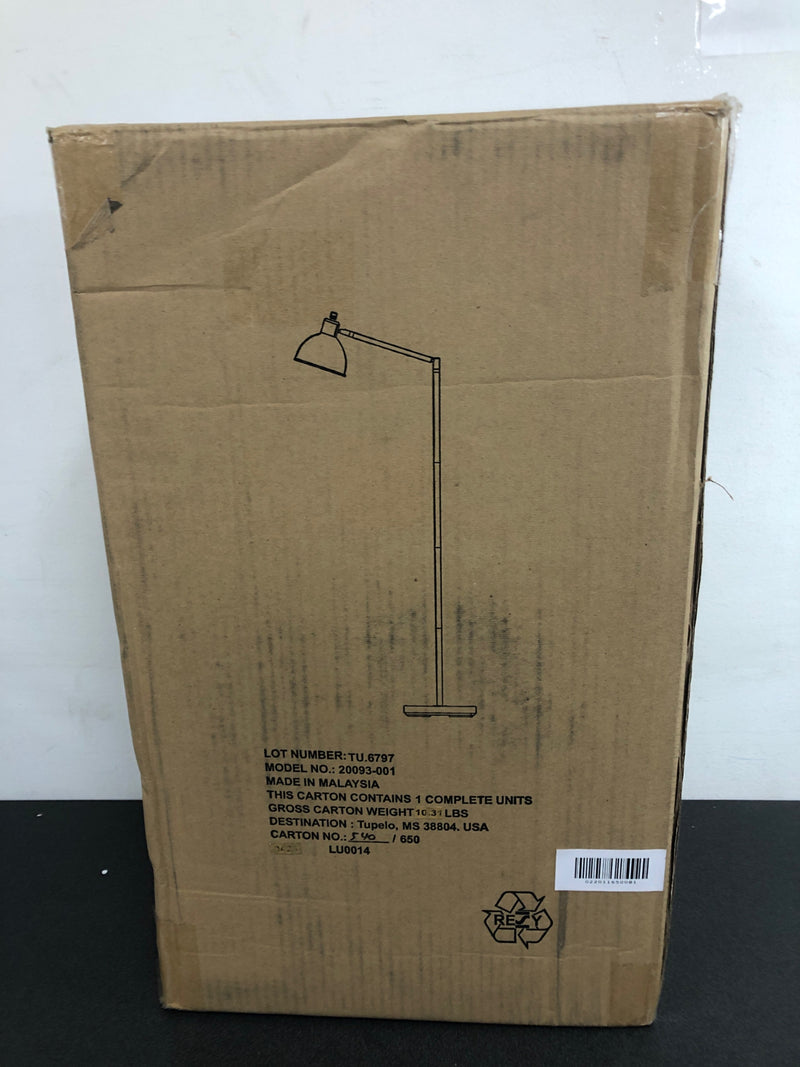 Cresswell 20093-001 54.5 in. Articulating Floor Lamp with Antique Brass Accents