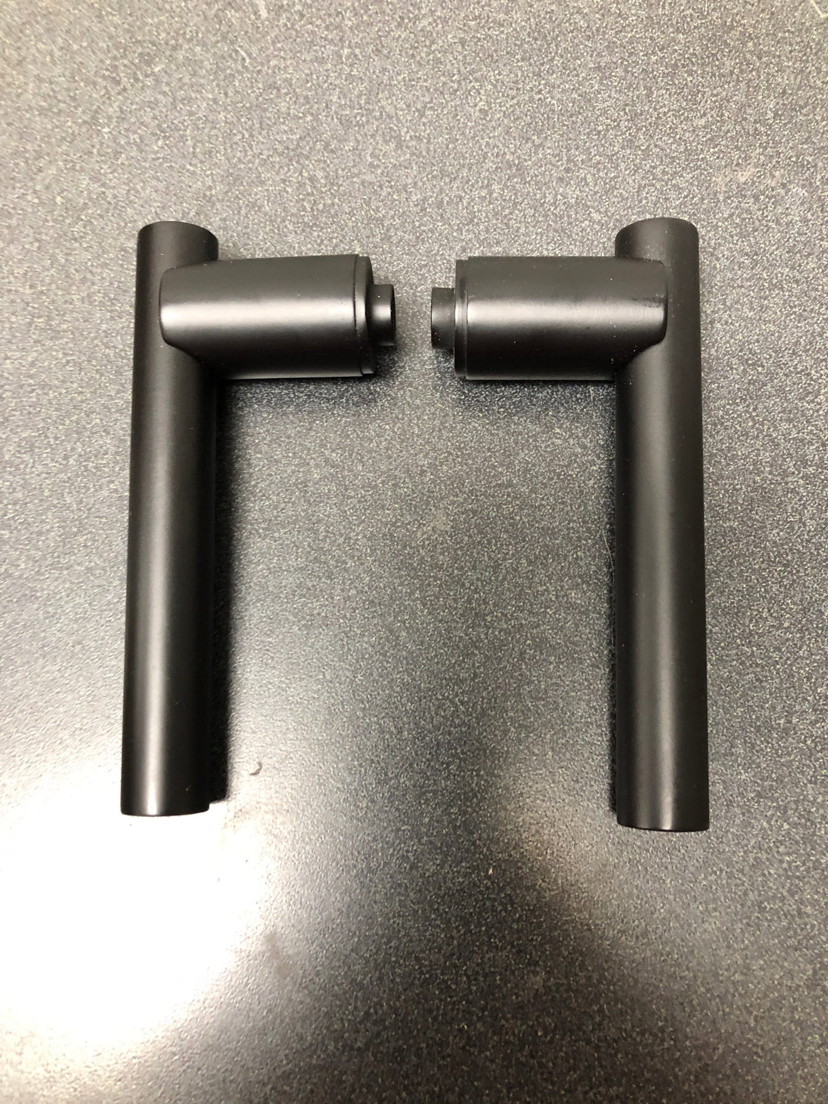 Baldwin 5137190MR Pair of Estate Levers without Rosettes - Satin Black