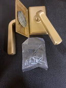 Emtek 505SIOUS4 Sion Reversible Non-Turning Two-Sided Dummy Door Lever Set from the Brass Modern Collection - Satin Brass Rectangular Rosette