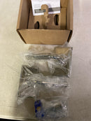 Emtek Privacy Set, Rectangular Rosette, Manning Lever (Left Hand, Polished Nickel)