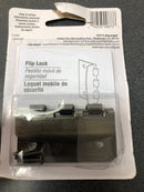 Prime-line U 9873 1-3/8 in. Door Lock Steel Antique Brass Finish Flip-Action Door Lock