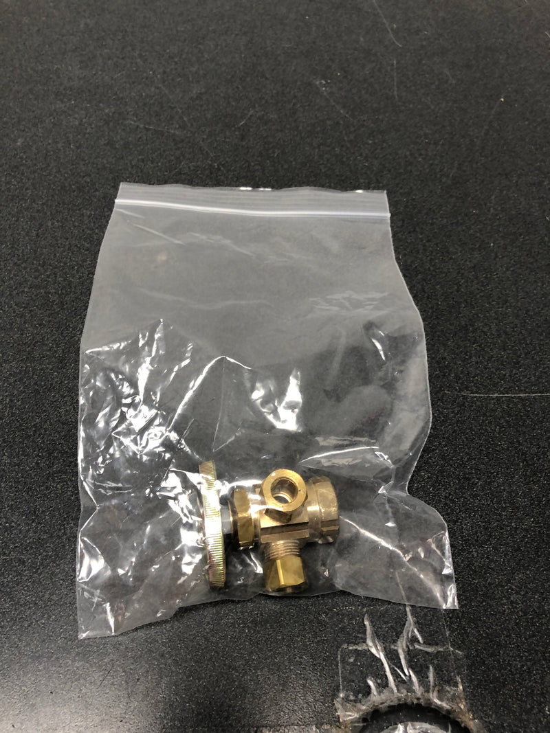 Brasscraft CR1900RX R1 1/2 in. Nominal Compression Inlet x 3/8 in. O.D. Compression x 1/4 in. O.D. Compression Dual Outlet Multi-Turn Valve