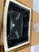 Kohler K-2355-7 Archer 20 in. Vitreous China Undermount Bathroom Sink in Black with Overflow Drain