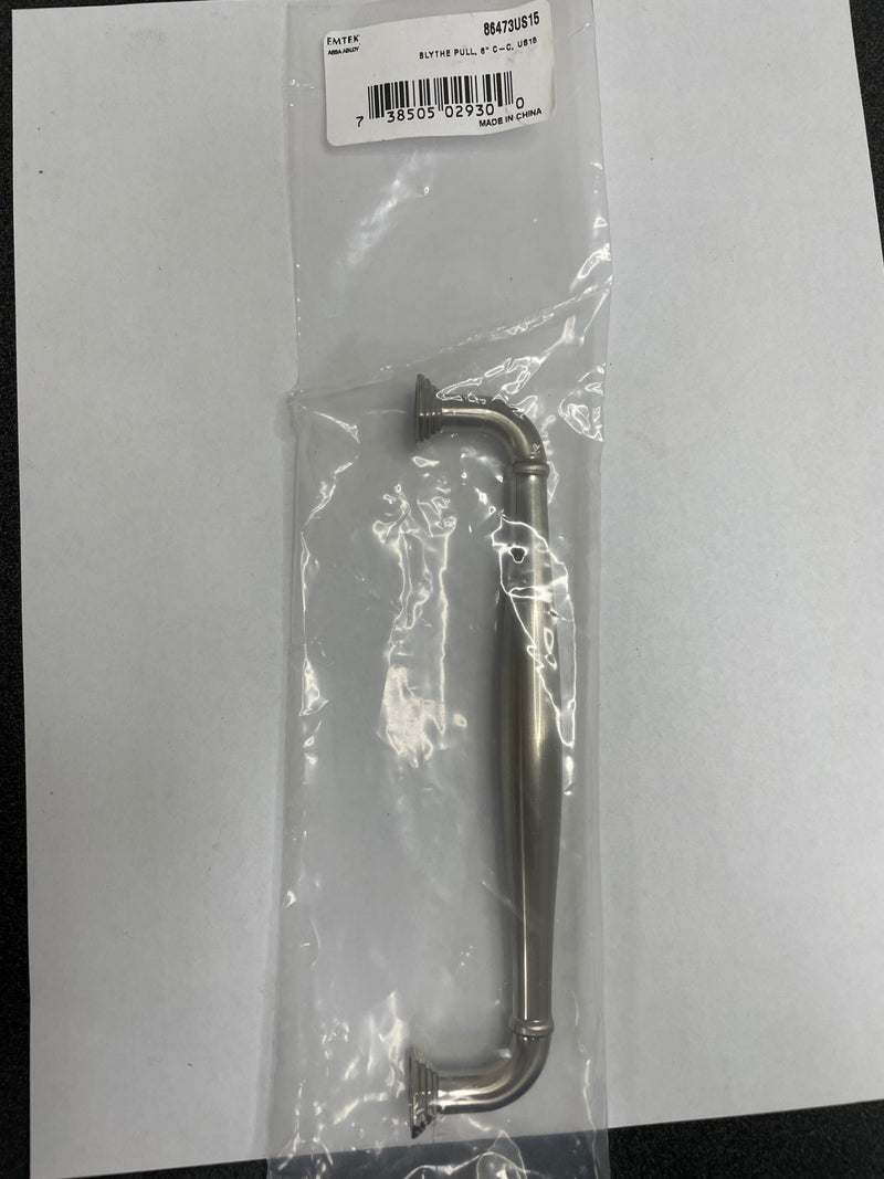 Emtek 86473US15 Blythe 6 Inch Center to Center Handle Cabinet Pull - Satin Nickel