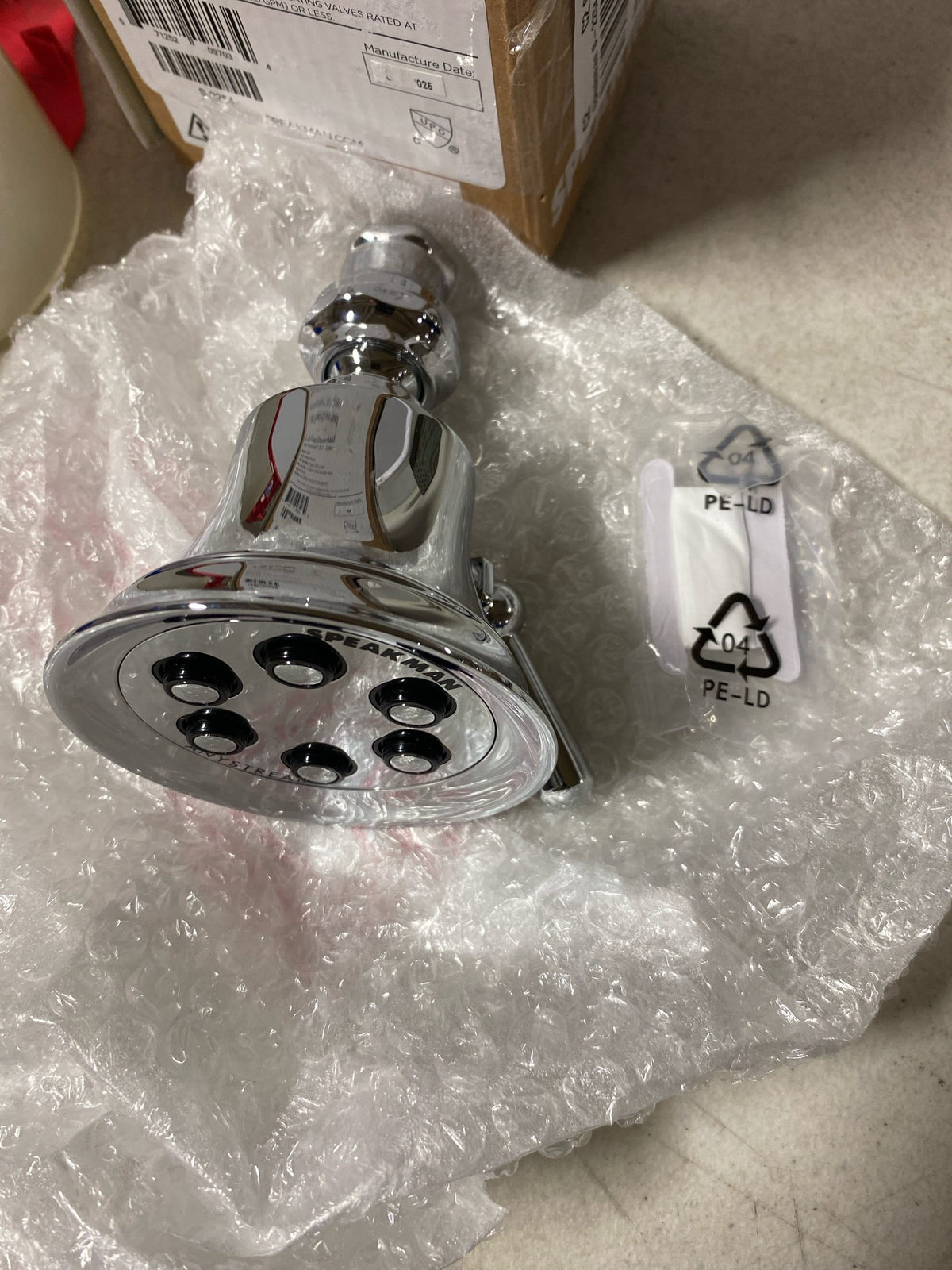 Speakman S-2254 Retro 3-Setting Shower Head for Stylish Bathroom Décor, 2.5 GPM, Polished Chrome