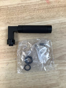 Baldwin L030190RMR L030 Gramercy Knurled Right Handed Single Door Lever without Rosette from the Estate Collection - Satin Black