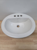PROFLO 19" Self Rimming Oval Bathroom Sink