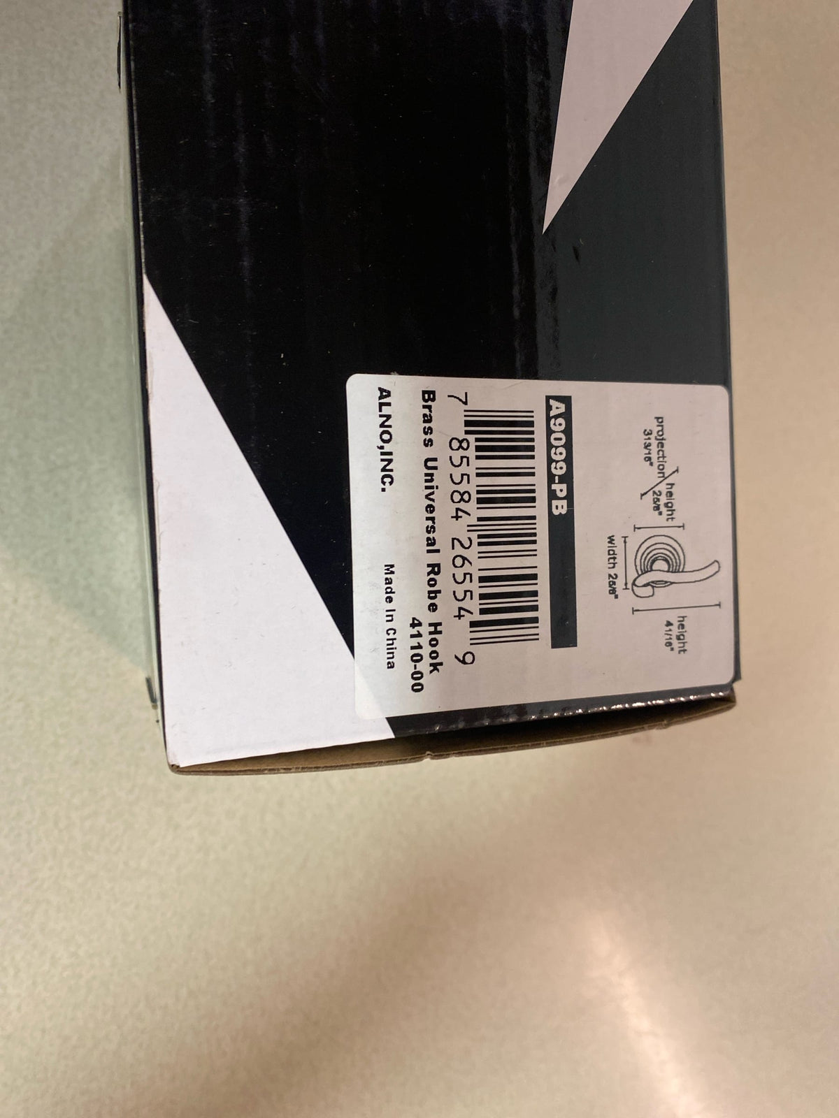Alno A9099-PB Embassy 2-5/8" Wide Traditional Scroll Double Bathroom Towel Robe Had Hook - Polished Brass