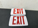 Lithonia Lighting Quantum Thermoplastic LED Emergency Exit Sign, Red Letters