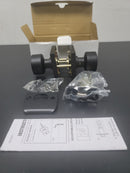 Miseno MLK4090BK Quattro Shaker Passage Door Knob Set with Square Rose - Matte Black