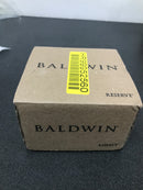 Baldwin HDCRYTRR044 Crystal Non-Turning One-Sided Dummy Door Knob with Round Rose - Lifetime Satin Brass