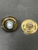Baldwin FDROUTRR003 Round Non-Turning Two-Sided Dummy Door Knob Set with Round Rose - Polished Brass