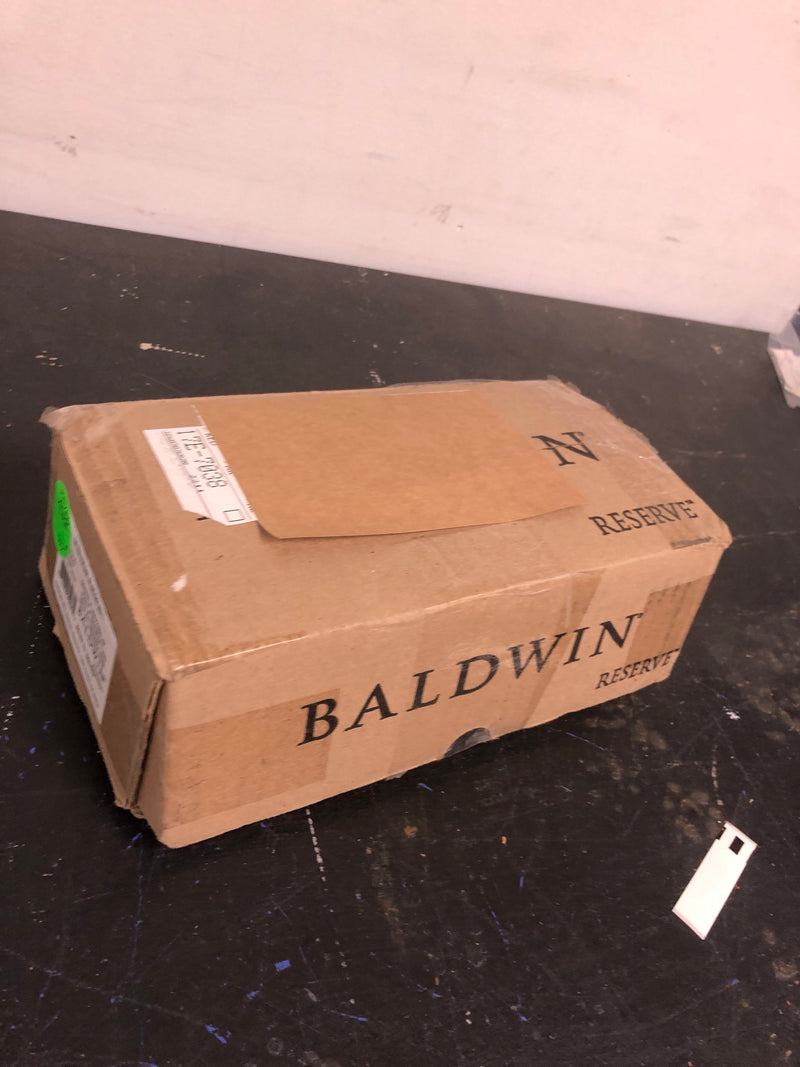 Baldwin ENTRATSR044 Traditional Single Cylinder Keyed Entry Door Knob with Square Rose - Satin Brass