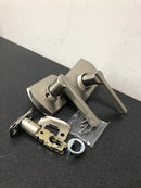 Schlage F10LAT619GRW Latitude Passage Door Lever Set with Decorative Greenwich Trim - Satin Nickel