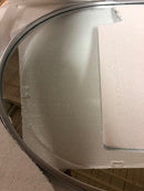 Elegant Decor Asha 24x36 Oval Modern MDF Wood/Iron Mirror in Silver