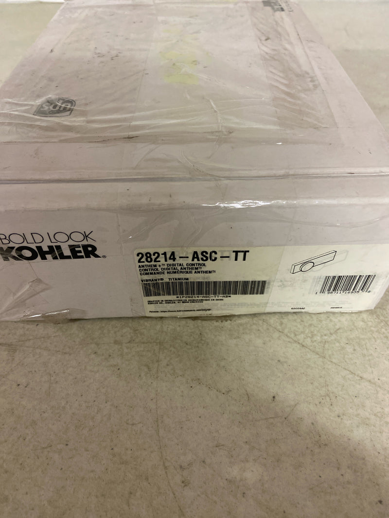 KOHLER Anthem + Digital Control Steamhead in Vibrant Titanium, Large Dial for Easy Temperature and Flow Rate Adjustment, Features System Warm-Up and Pause Option, Includes Optional Flow Restrictor