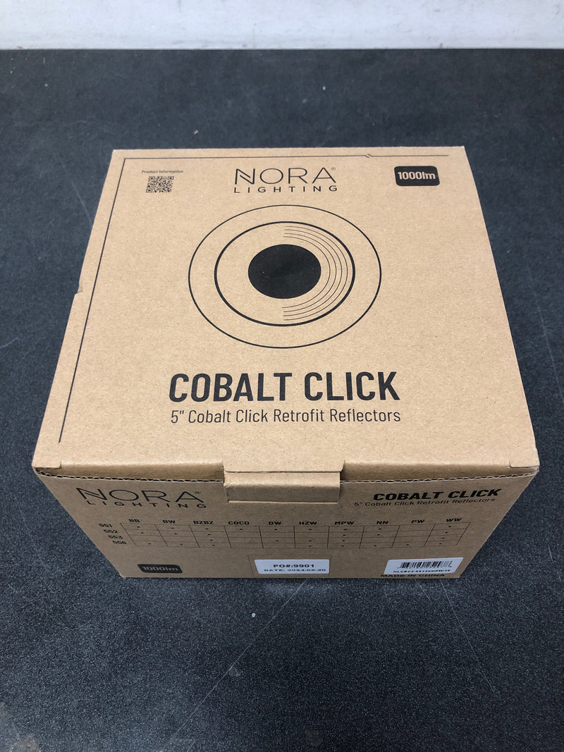 Nora Lighting NLCBC2-55130MPW/10 Nora Lighting NLCBC2-55130/10 5" Cobalt Click LED Round Reflector Retrofit, 1000lm / 12W, 3000K