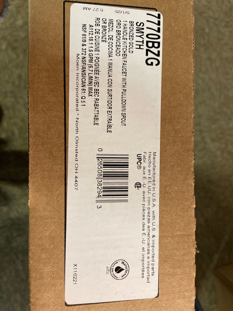 Moen 7770 Smyth 1.5 GPM Single Hole Kitchen Faucet - Bronze