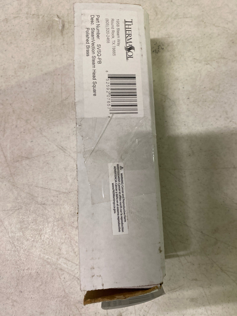 ThermaSol SVSQ-PB SteamVection Square Brass Steam Head - Polished Brass