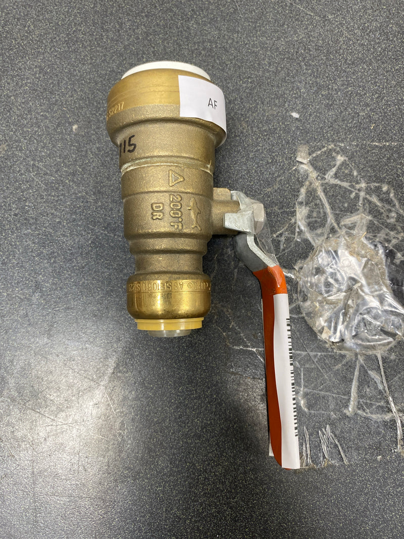 Sharkbite 25551LF 1 in. Push-to-Connect PVC IPS x 3/4 in. CTS Brass Ball Valve