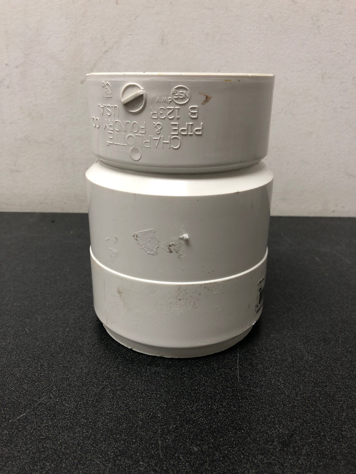 Charlotte pipe PVC 00123R 1200 3 in. x 4 in. PVC DWV Cast Iron Hub x SPG Adapter