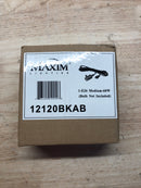 Maxim 12120BKAB Early Electric Fabric Cord Plug-In Pendant - Black / Antique Brass