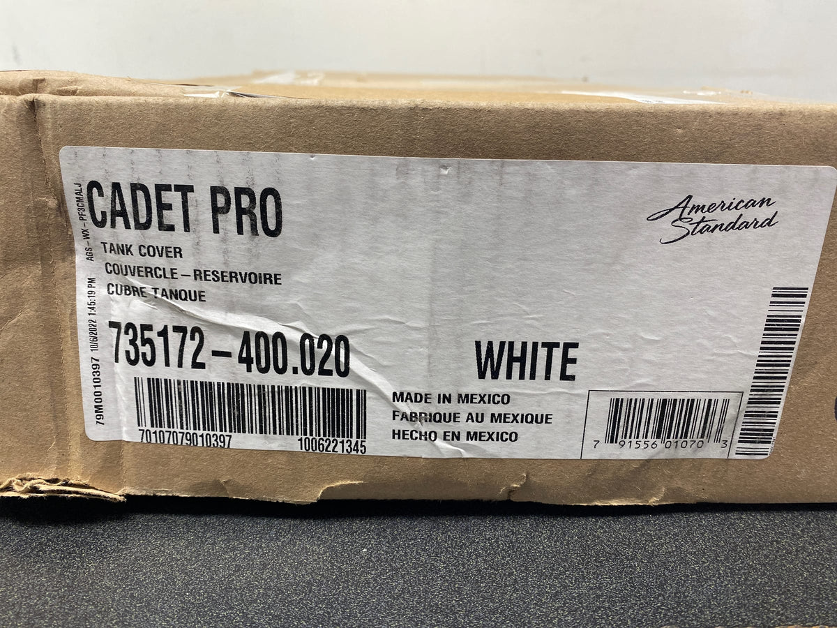 American Standard 735172-400.020 Replacement Tank Lid for Cadet Pro tanks 4188A - White