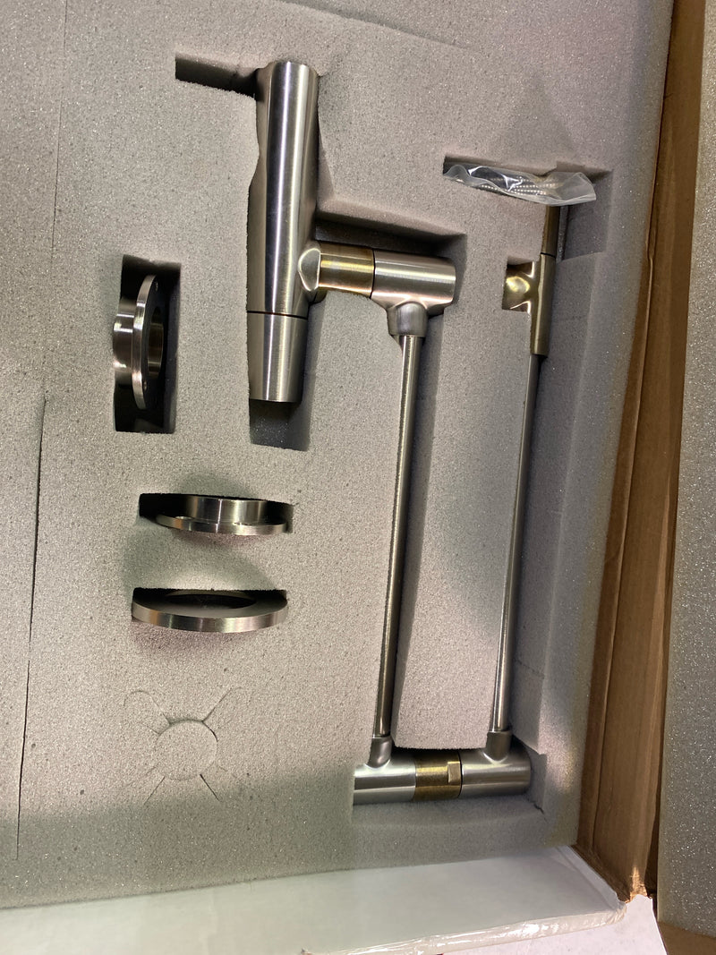 Hansgrohe 04059860 Allegro E Wall Mounted Double-Jointed Pot Filler - Includes - Steel Optik