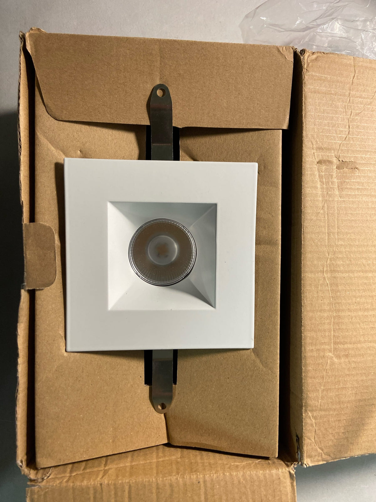 WAC Lighting R3BSD-SWD-WT Oculux Warm Dim 3.5" LED Square Recessed Trim with 19° Spot Beam Spread - White