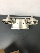 Progress lighting P300349-009 Hinton 15.5 in. 2-Light Brushed Nickel Clear Seeded Glass Farmhouse Bath Vanity Light