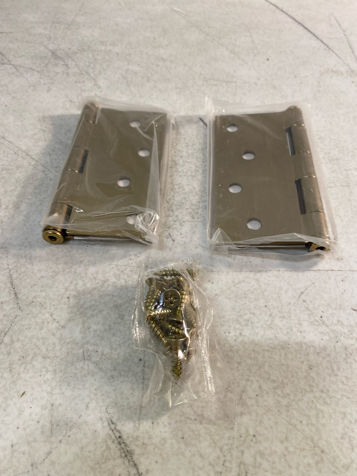 Emtek 91014US7 4" x 4" Square Corner Plain Bearing Mortise Hinge - Pair - French Antique