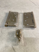 Emtek 91014US7 4" x 4" Square Corner Plain Bearing Mortise Hinge - Pair - French Antique