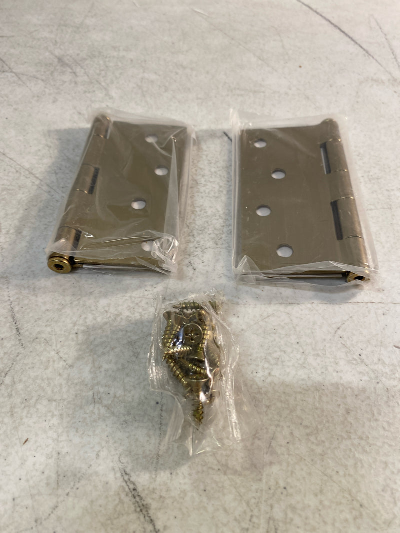 Emtek 91014US7 4" x 4" Square Corner Plain Bearing Mortise Hinge - Pair - French Antique