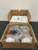 Emtek C810IWUS26 Ice White Porcelain Passage Door Knobset with Brass Rosette and the CF Mechanism - Polished Chrome