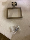 Bwe A-91012-N-5 Wall Mounted Bath Towel Ring Bathroom Hand Towel Holder Stainless Steel Square Towel Hangers in Brushed Nickel