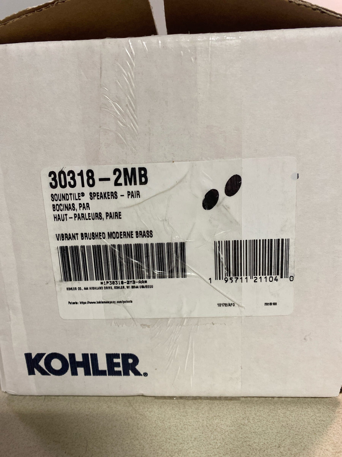Kohler K-30318-BL SoundTile Shower Speakers - Matte Black