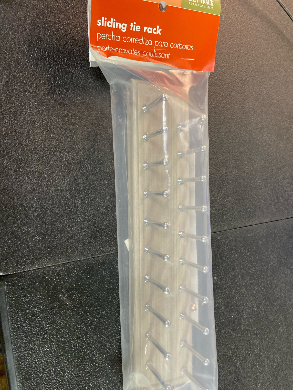 Easy Track RA1200-CG 17 Inch Tie Rack for Easy Track Closet System - Weathered Grey