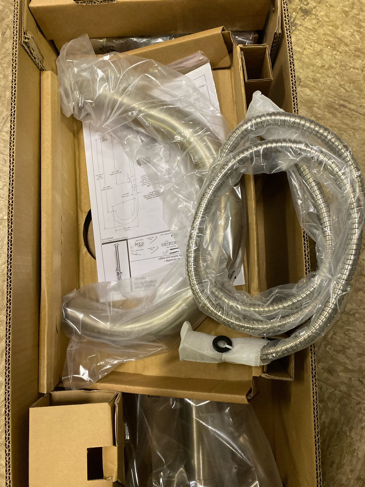 American Standard T064951.295 Floor Mounted Tub Filler with Built-In Diverter - Includes Hand Shower - Brushed Nickel