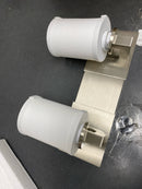 Justice Design Group FAB-8922-10-WHTE-DBRZ Textile 15" Modular 2 Light Vanity Light - Dark Bronze