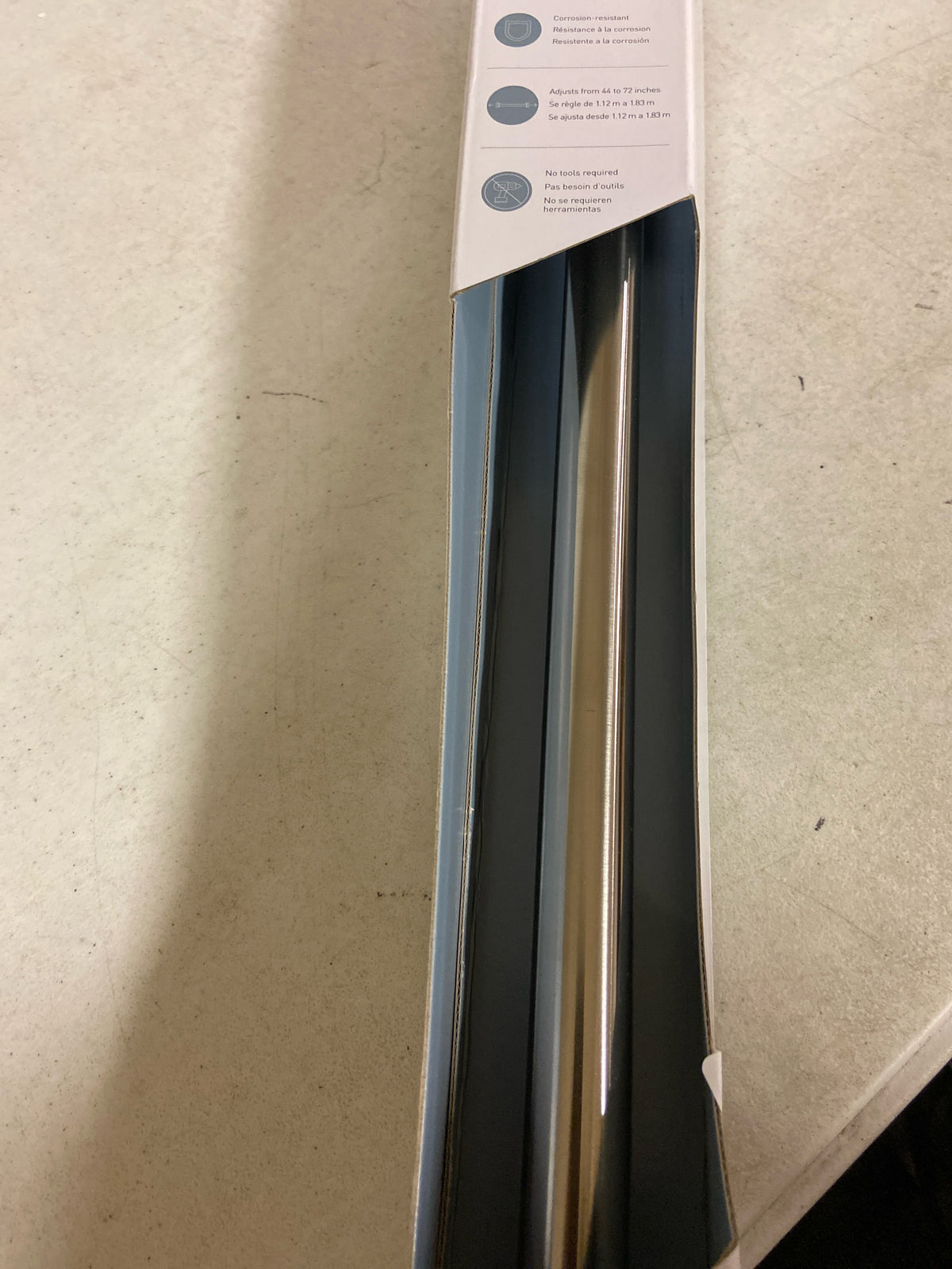 Moen TR1000CH 72 in. Adjustable Straight Decorative Tension Shower Rod in Chrome