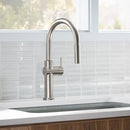 Kohler K-22972-VS Crue 1.5 GPM Single Hole Pull Down Kitchen Faucet - Includes Escutcheon - Vibrant Stainless